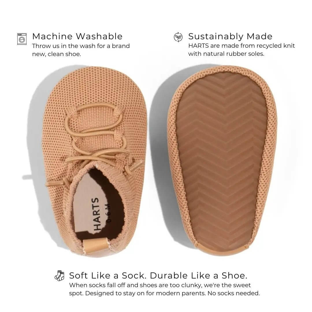 NEW Park Boss Boots - Tan - HARTS Bootees, infant soft shoes, tan shoes for babies, soft sole shoes for early walkers, pre-walker shoes, sandals for new walkers, black trainers for infants, soft sole first walker shoes, best infant shoes for new walkers, first step shoes for babies, newborn black shoes, and best sneakers for infants learning to walk. Best first walking shoes and barefoot boots for toddlers, ensuring a safe step for new walkers.